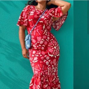 RHODE x target zinnia floral print bell sleeve dress